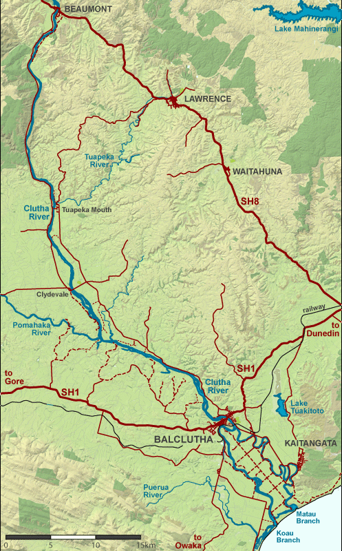 Lower Clutha River Map | NZ Fishing