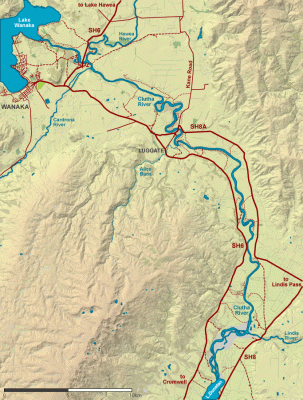 Upper Clutha River Map | NZ Fishing